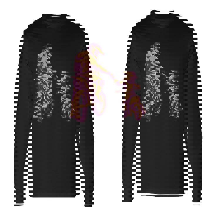 Motocross Padre E Hijo Día Del Padre Camiseta de manga larga