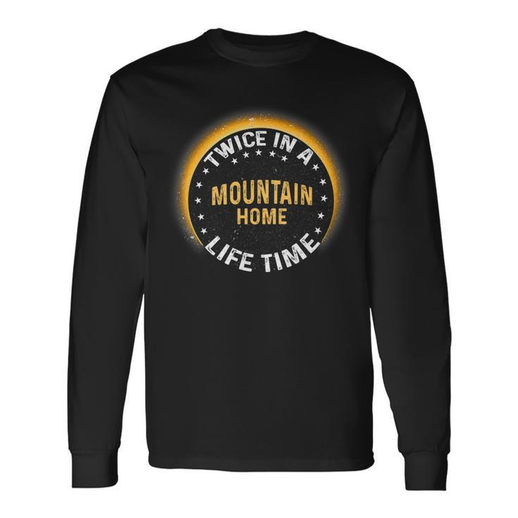 Mountain Home Arkansas Total Solar Eclipse 2024 Totality Long Sleeve T-Shirt