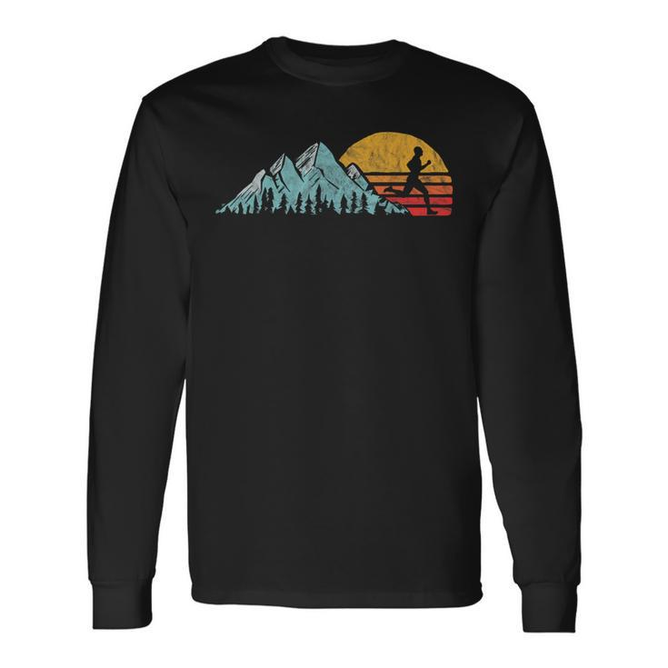 Mountain Runner Retro Style Vintage Running Long Sleeve T-Shirt