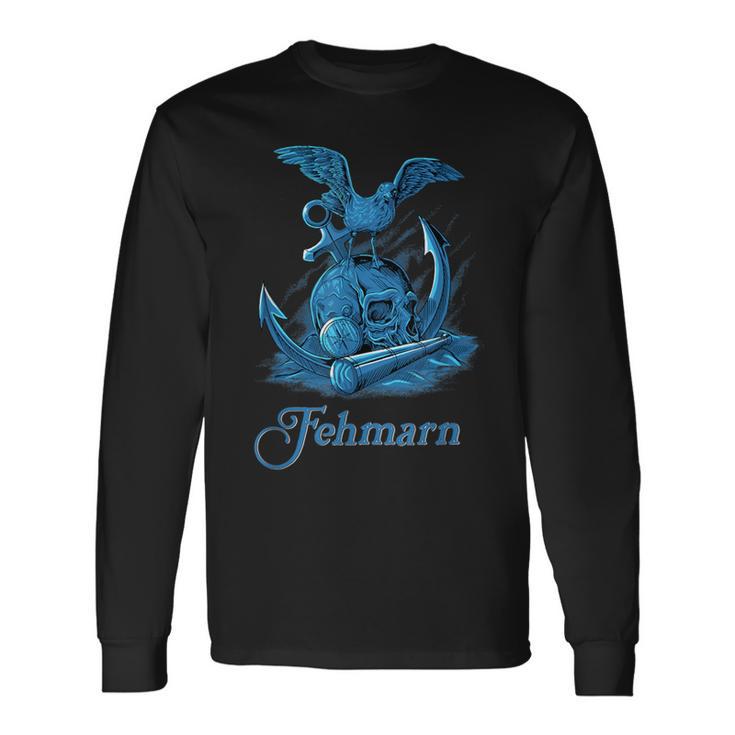 Möwe Auf Schädel Insel Fehmarn Langarmshirts Geschenkideen