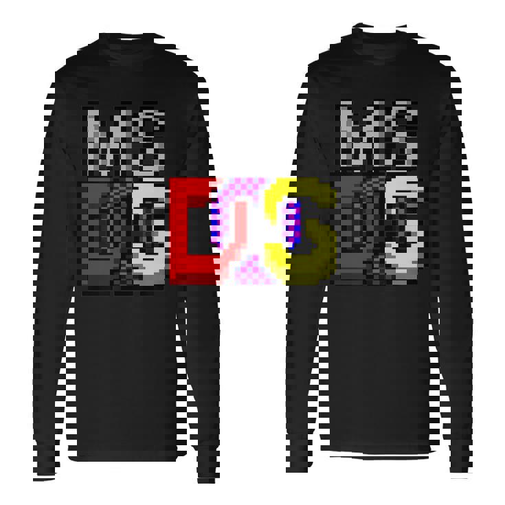 Ms-Dos Iconos Retro Camiseta de manga larga