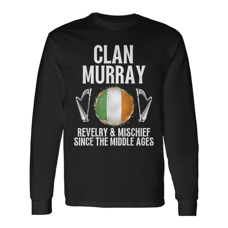 Murray Surname Irish Family Name Heraldic Celtic Clan Long Sleeve T-Shirt