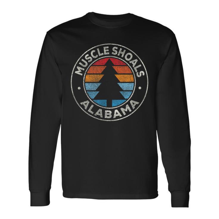 Muscle Shoals Alabama Al Vintage Graphic Retro 70S Long Sleeve T-Shirt