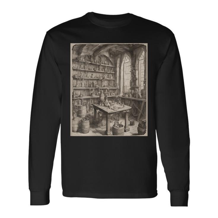 Mysterious Renaissance Alchemy Long Sleeve T-Shirt