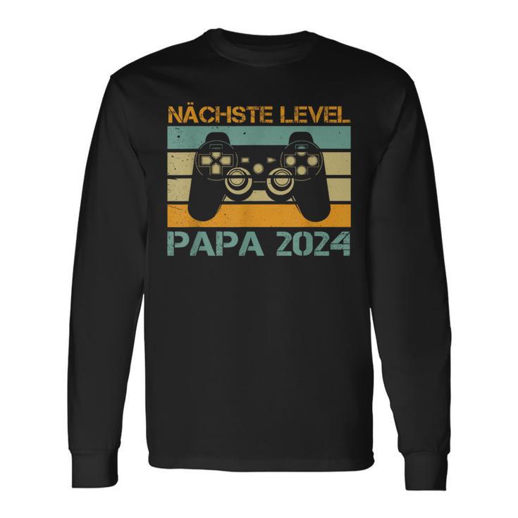 Nächstes Level Ich Werde Papa 2024 Ankündigung Gamer Langarmshirts Geschenkideen