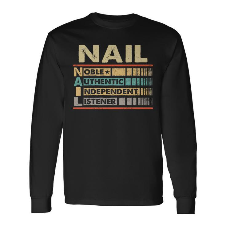 Nail Family Name Nail Last Name Team Long Sleeve T-Shirt