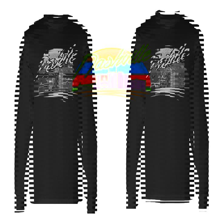Nashville City Retrointage Nashville Tennessee Tn Camiseta de manga larga