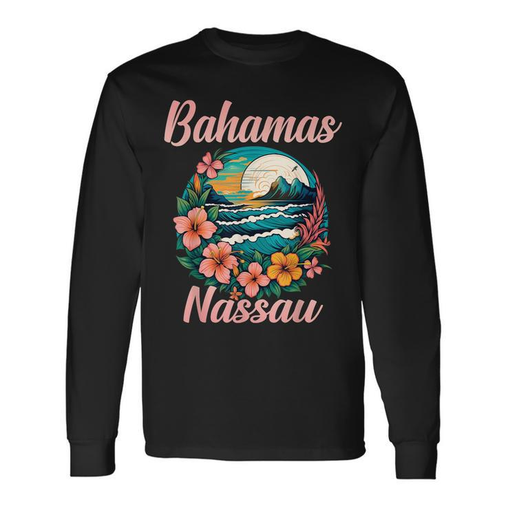 Nassau Bahamas Vacation Proud Bahamas Bahamian Beach Long Sleeve T-Shirt