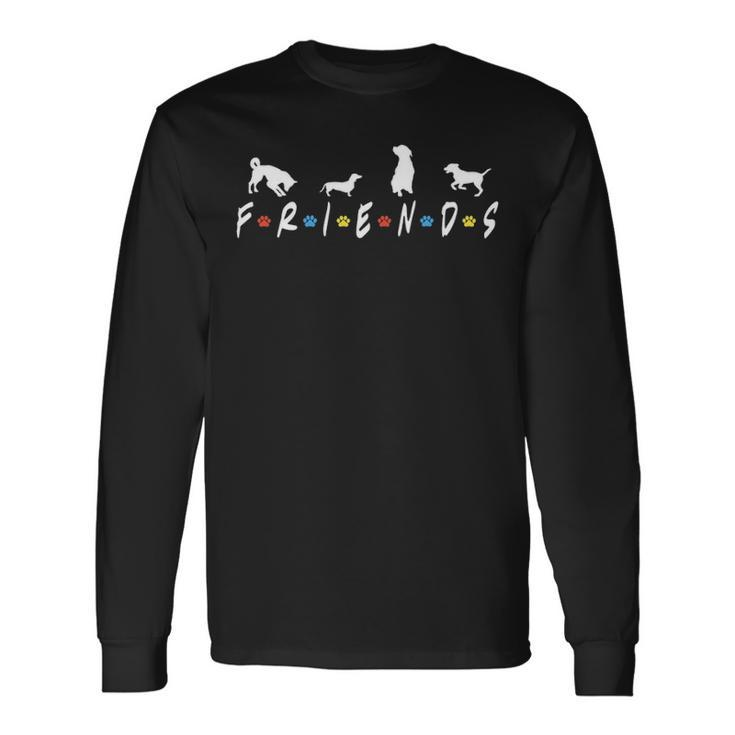 National Dog Day For Dog Lovers Rescue Dog Paw Print Long Sleeve T-Shirt