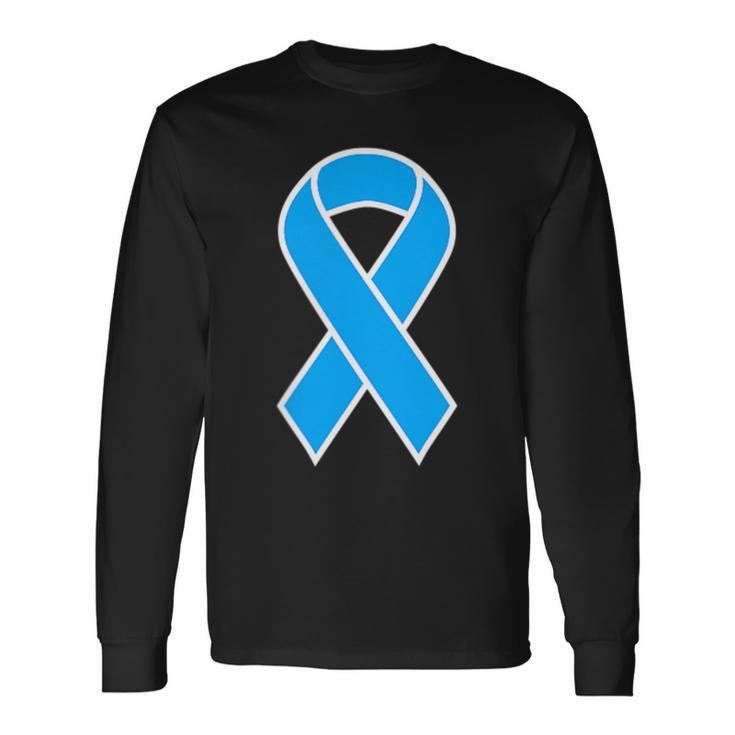 National Foster Care Month Blue Ribbon In Corner Long Sleeve T-Shirt