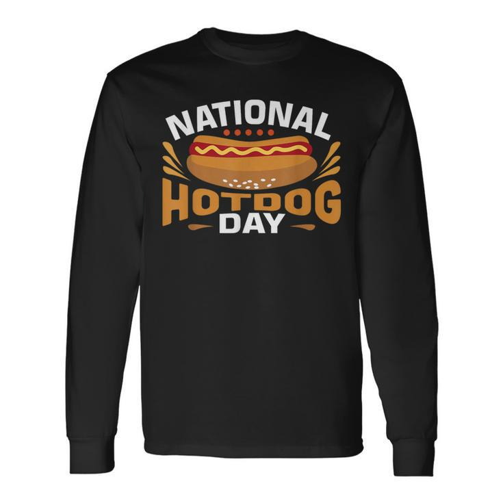 National Hot Dog Day Hotdog Long Sleeve T-Shirt