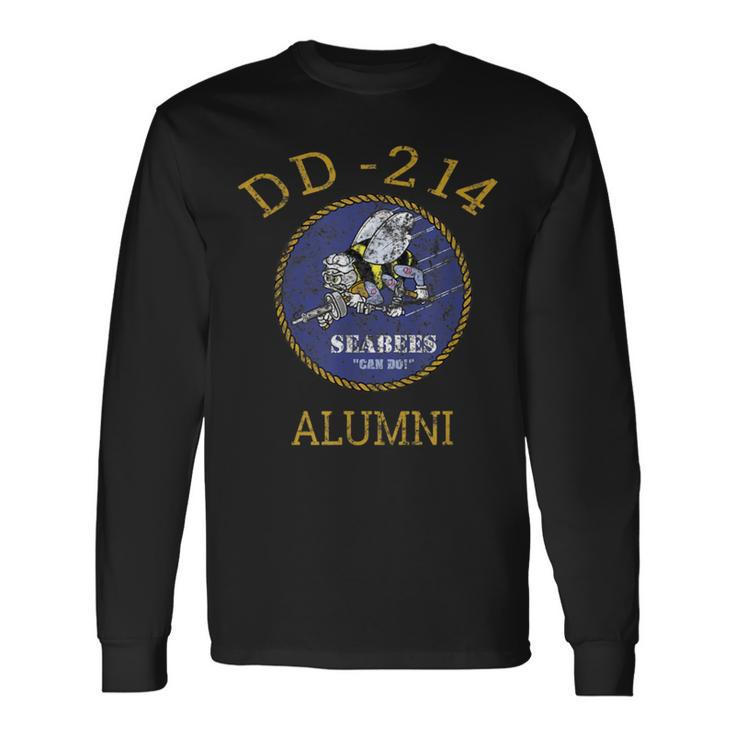 Navy Seabees Dd 214 Alumni Vintage T Long Sleeve T-Shirt