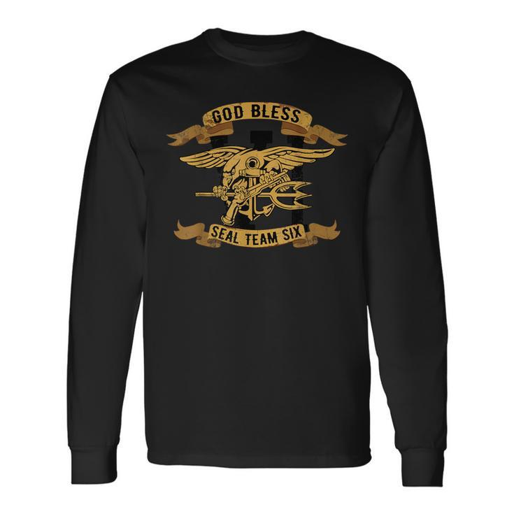 Navy SealGod Bless Seal Team Six Long Sleeve T-Shirt Gifts ideas