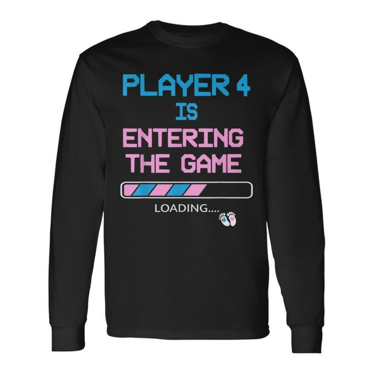 New Dad Baby Announcement Gender Reveal Father's Day Gaming Long Sleeve T-Shirt