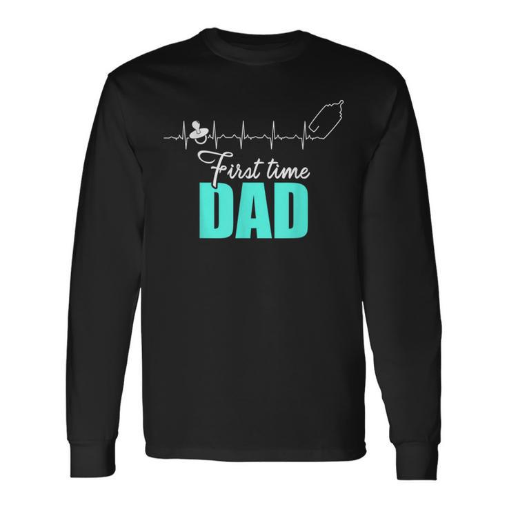 New First Time Dad To Be Heartbeat Daddy Long Sleeve T-Shirt