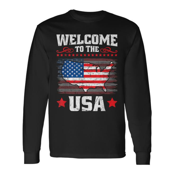 New Us Citizen Us Flag American Immigrant Citizenship Long Sleeve T-Shirt
