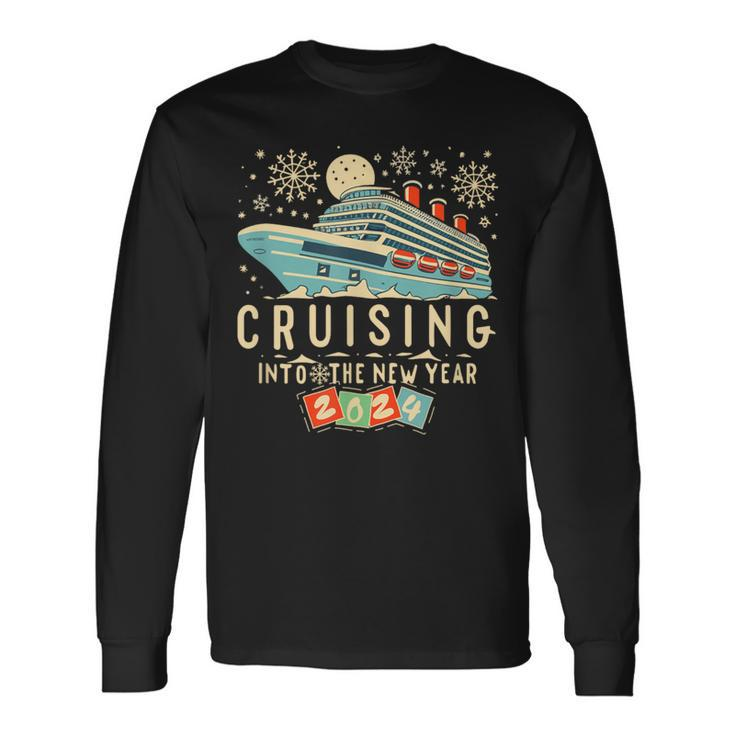New Year Cruise Squad Happy New Year Vacation Trip 2024 Long Sleeve T-Shirt
