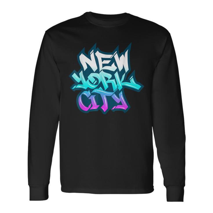 New York City New York City Graffiti Style Long Sleeve T-Shirt