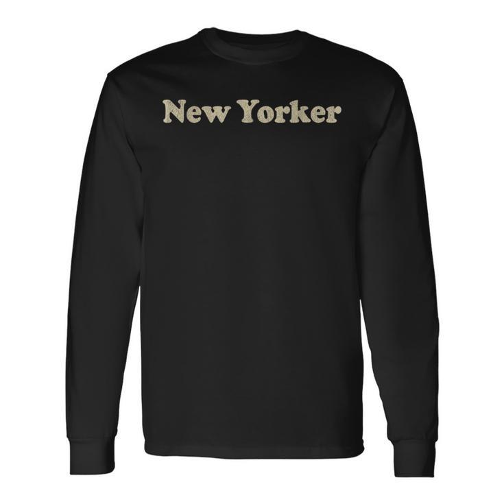 New York Vintage 70S Ny State Pride Throwback Long Sleeve T-Shirt