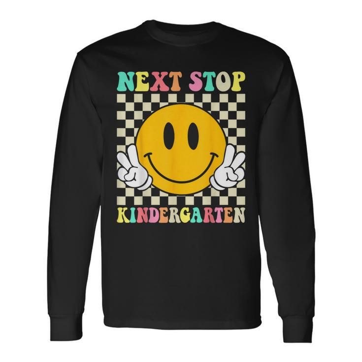 Next Stop Kindergarten Preschool Graduation Graduate 2024 Long Sleeve T-Shirt
