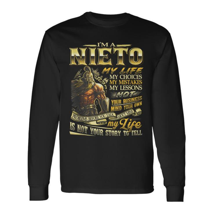 Nieto Family Name Nieto Last Name Team Long Sleeve T-Shirt Gifts ideas