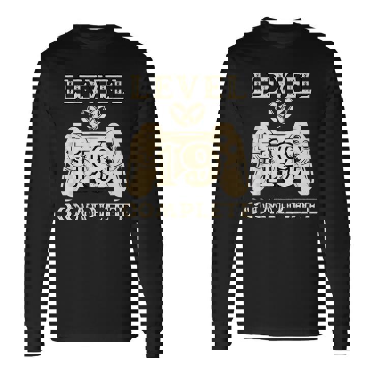 Nivel 19 Completo Para Hombres Idea De Regalo 19 Aniversario De Boda Camiseta de manga larga