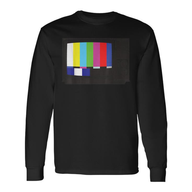 No Signal 70S 80S Television Screen Retro Vintage Tv Long Sleeve T-Shirt