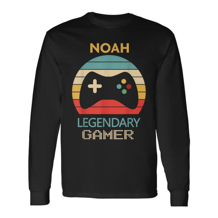 Noah Name Personalised Legendary Gamer Long Sleeve T-Shirt