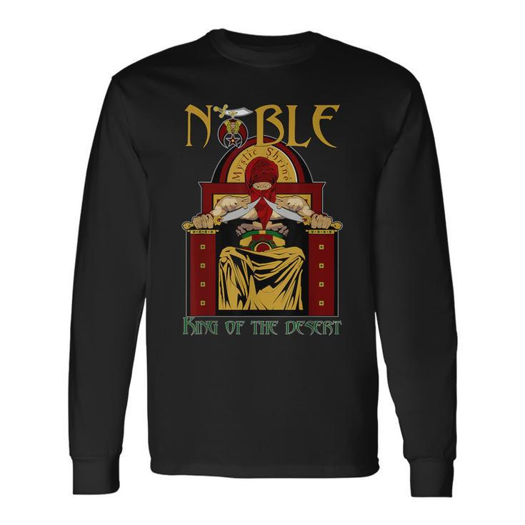 Noble Mystic Shrine King Of The Desert Shriner Father's Day Long Sleeve T-Shirt