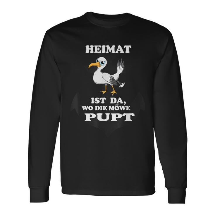 Norddeutschheimat Ist Da Wo Die Seagull Pupt Coast Nordkind Langarmshirts Geschenkideen