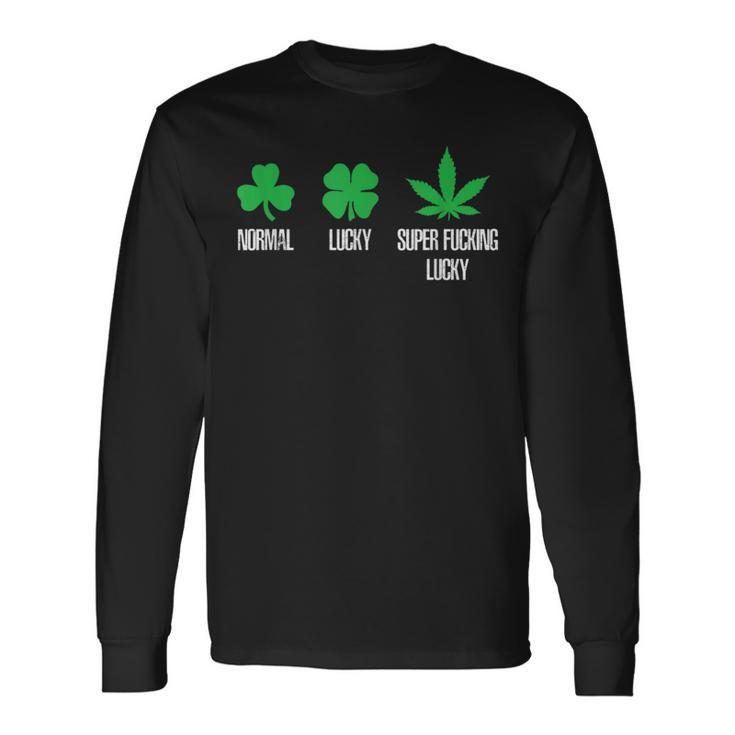 Normal Lucky Super Lucky Weed 420 Long Sleeve T-Shirt