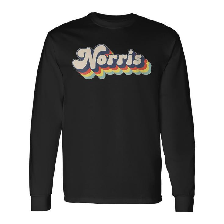 Norris Family Name Personalized Surname Norris Long Sleeve T-Shirt