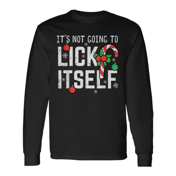 Not Going To Lick Itself Candy Cane Christmas Xmas Men Long Sleeve T-Shirt