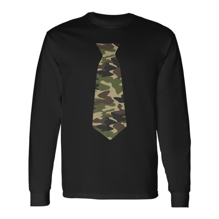 Not So Formal With Tie On It Camo Tie Casual Friday Long Sleeve T-Shirt