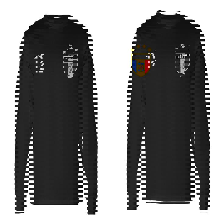 Numéro 12 De Roumanie Maillot Numéro 12 T-shirt à manches longues