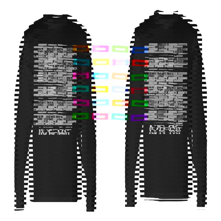 Nunca Olvides Cinta De Audio Para Cassette – Nunca Olvides 80S Camiseta de manga larga