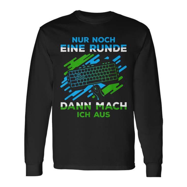 Nur Noch Eine Runde Gaming Gamer S Langarmshirts Geschenkideen