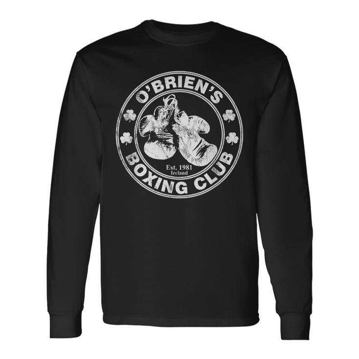 O'brien's Boxing Club Irish Surname Boxing Long Sleeve T-Shirt
