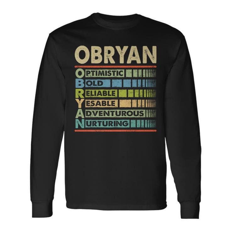 Obryan Family Name Obryan Last Name Team Long Sleeve T-Shirt