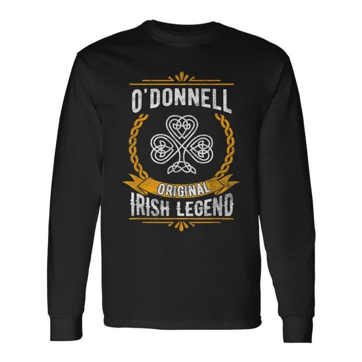 O'donnell Irish Name Vintage Ireland Family Surname Long Sleeve T-Shirt