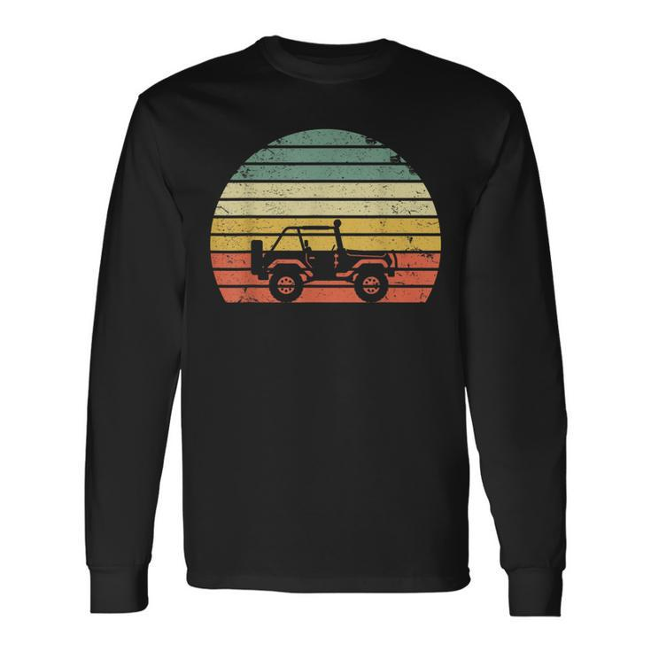 Off Road Vintage Retro Sunset Off Road 4X4 Long Sleeve T-Shirt