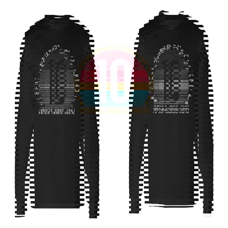 Official Double Digits 10 Year Old 10Th Birthday Long Sleeve T-Shirt