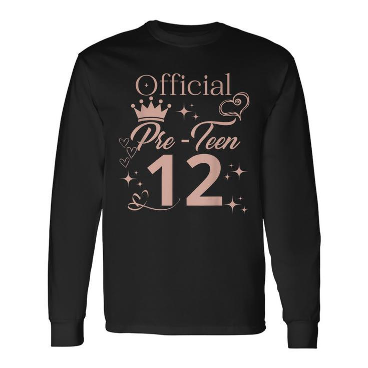 Official Pre-N 12 Rose Theme Girl's 12Th Birthday Party Long Sleeve T-Shirt