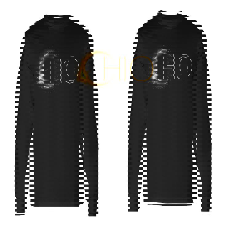 Ohio Eclipse 2024 Total Eclipse Solar Eclipse Ohio Long Sleeve T-Shirt