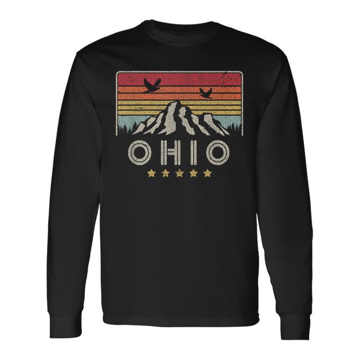 Ohio Retro Style Oh Usa Long Sleeve T-Shirt