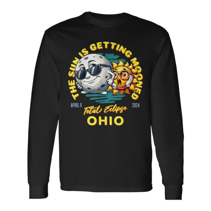 Ohio Solar Eclipse Apr 8 2024 Sun Is Getting Mooned Long Sleeve T-Shirt