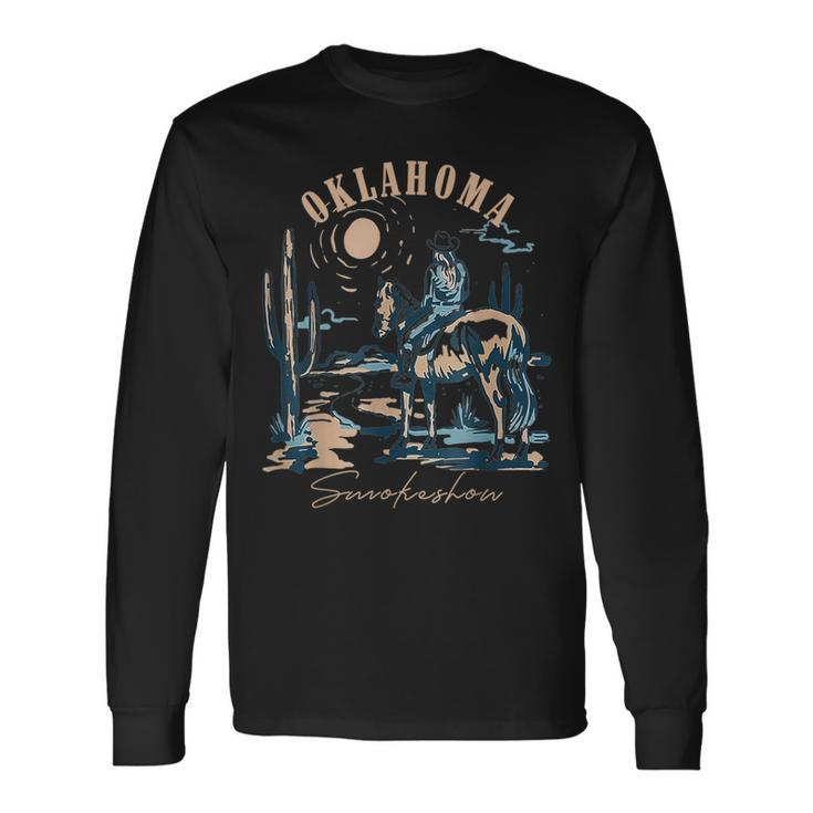 Oklahoma Smokeshow Western Oklahoma Smokeshow Cowboy Rodeo Long Sleeve T-Shirt