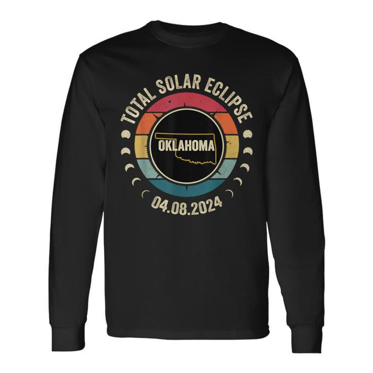 Oklahoma Total Solar Eclipse 2024 American Totality April 8 Long Sleeve T-Shirt
