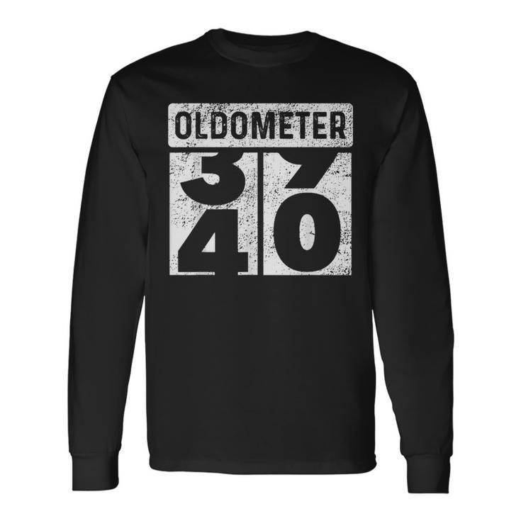 Oldometer Odometer 40Th Birthday 40 Long Sleeve T-Shirt