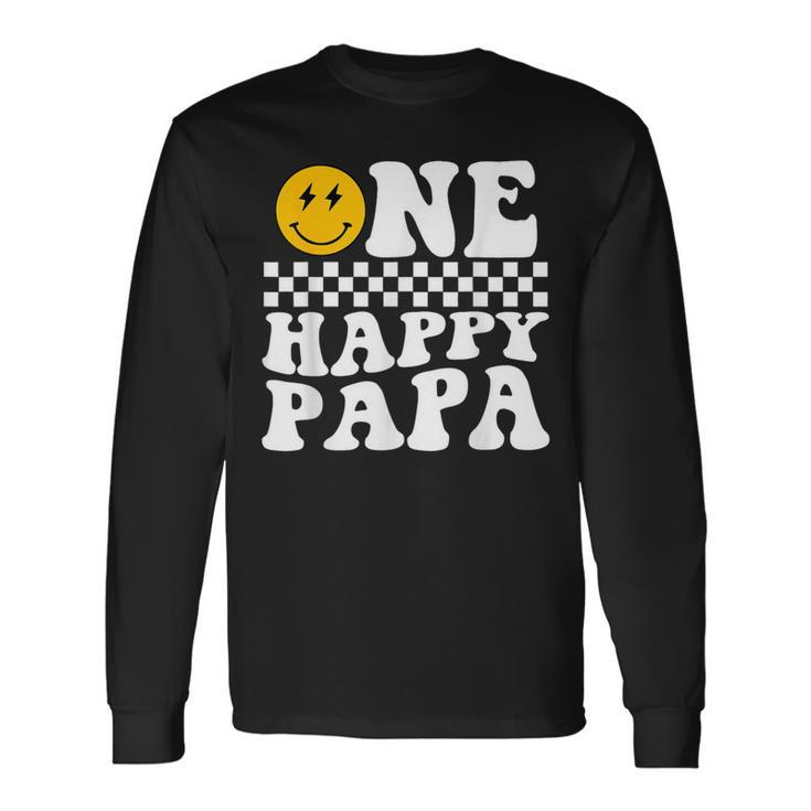One Happy Dude 1St Birthday One Cool Papa Family Matching Long Sleeve T-Shirt
